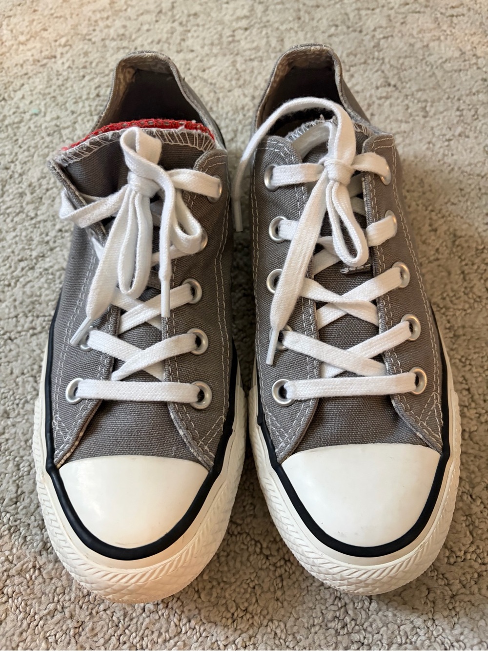 Converse All Star Gray Double Tongue Low Top Sneakers Women’s  US 6